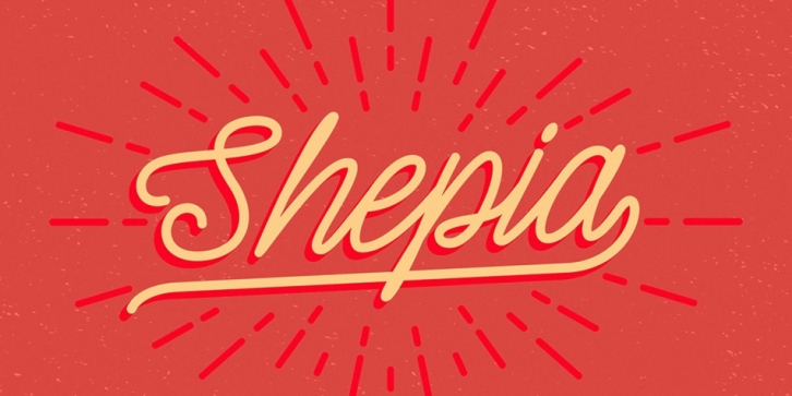 Shepia Script font preview