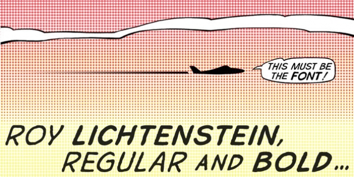 Roy Lichtenstein font preview