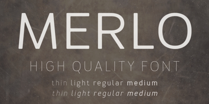 Merlo font preview