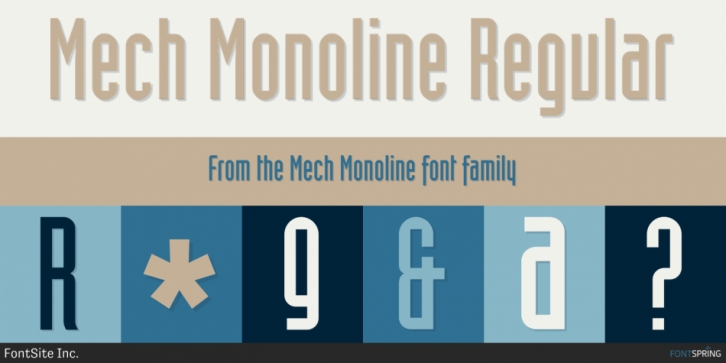 Mech Monoline font preview