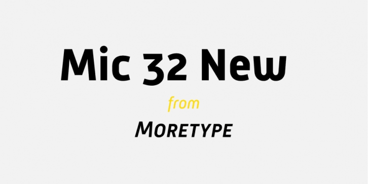 Mic 32 New font preview