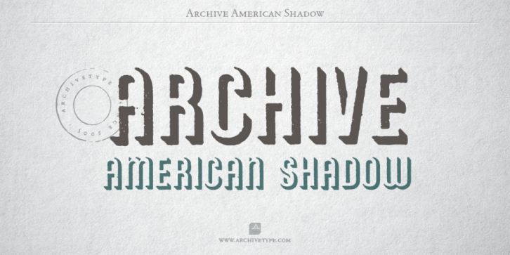 Archive American Shadow font preview
