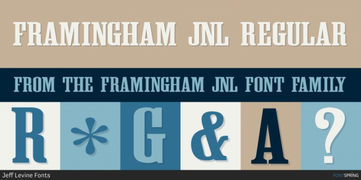 Framingham JNL font preview