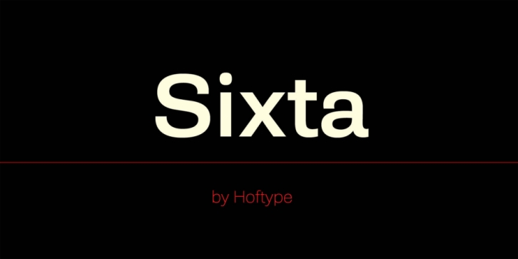 Sixta font preview