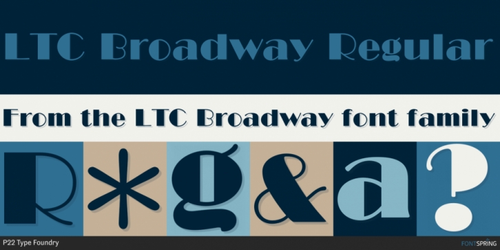 LTC Broadway font preview