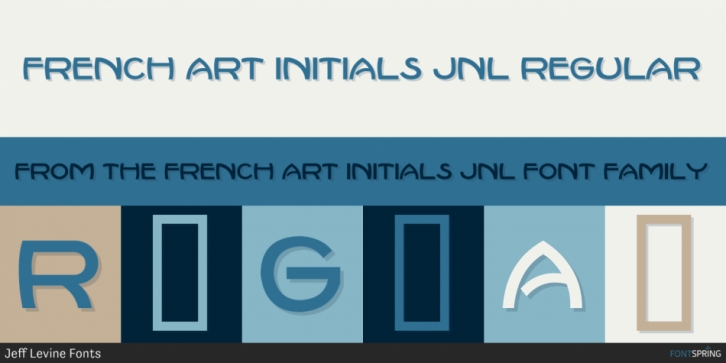 French Art Initials JNL font preview