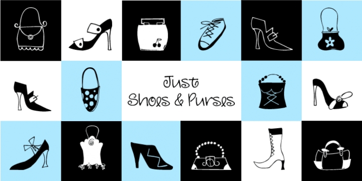 Just Shoes and Purses font preview