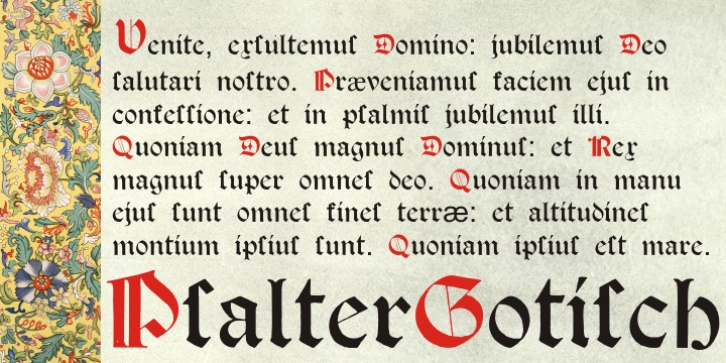 PsalterGotisch font preview