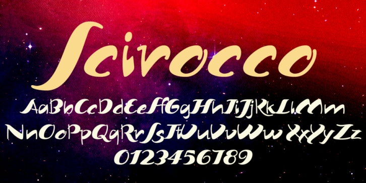 Scirocco font preview
