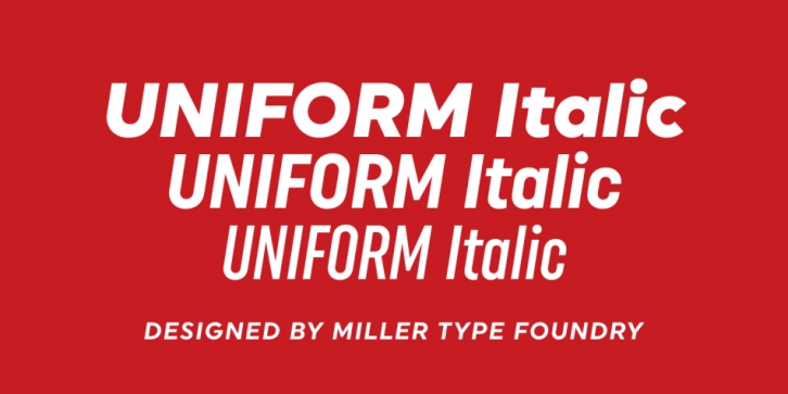 Uniform Italic font preview