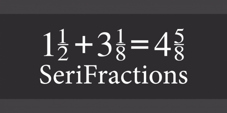 SeriFractions font preview