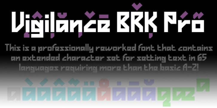 Vigilance BRK Pro font preview