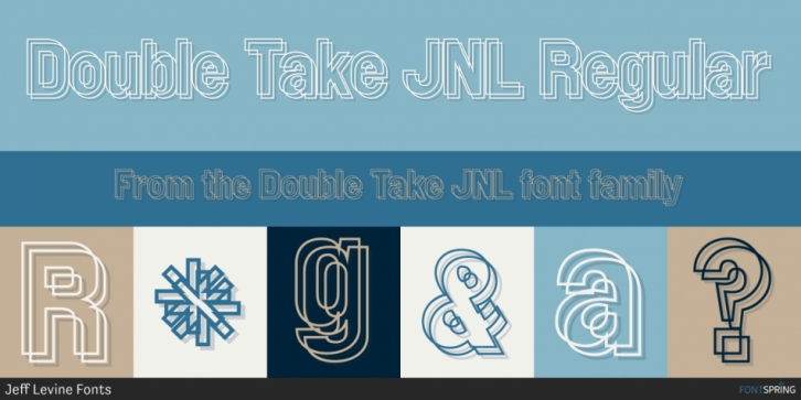 Double Take JNL font preview