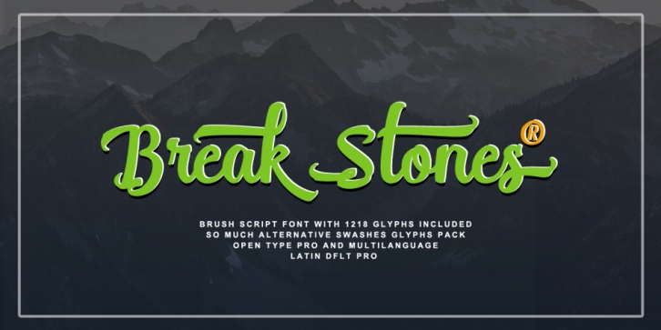 Break Stones font preview