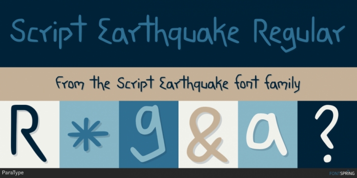 Script Earthquake font preview