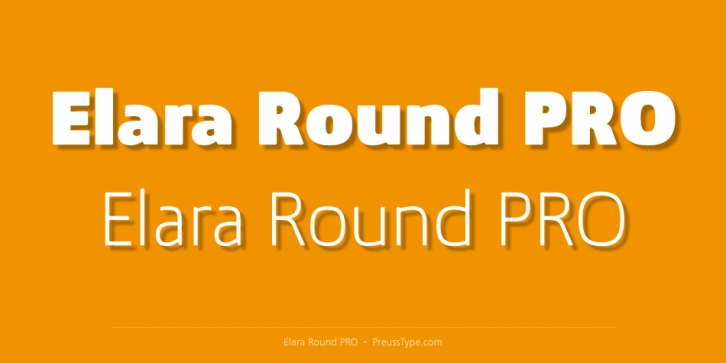 Elara Round PRO font preview