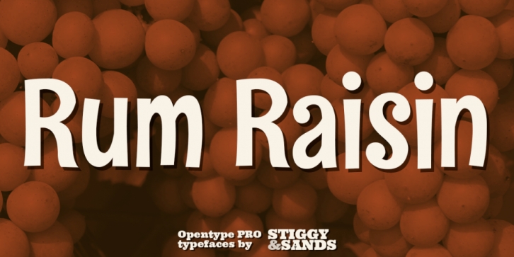 Rum Raisin Pro font preview