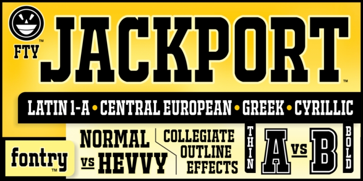 FTY JACKPORT font preview