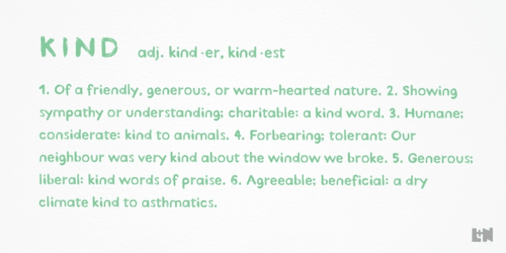 Kind Type font preview