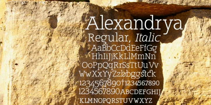 Alexandrya font preview