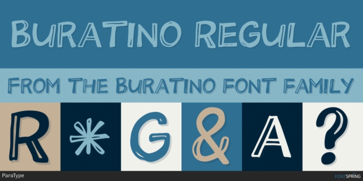 Buratino font preview