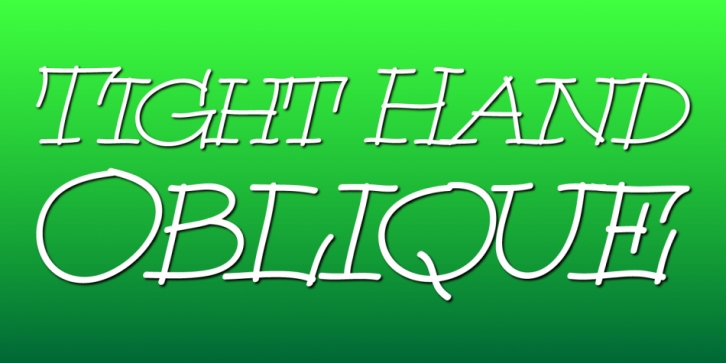 Tight Hand font preview