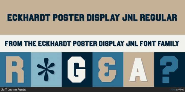 Eckhardt Poster Display JNL font preview