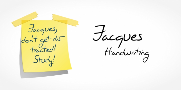 Jacques Handwriting font preview