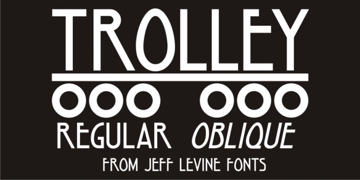 Trolley JNL font preview