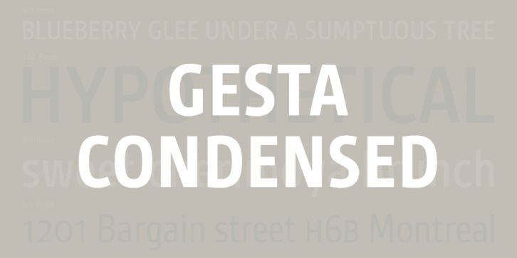 Gesta Condensed font preview
