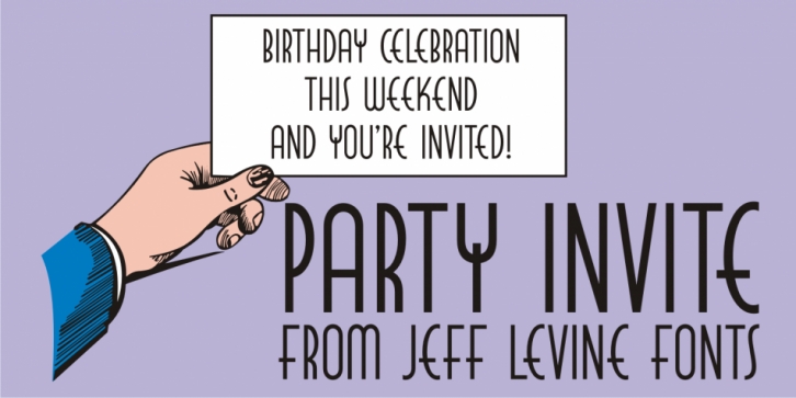Party Invite JNL font preview