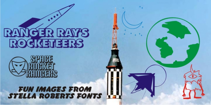 Ranger Rays Rocketeers SRF font preview