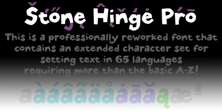 Stone Hinge Pro font preview
