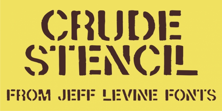 Crude Stencil JNL font preview