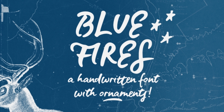 Blue Fires font preview
