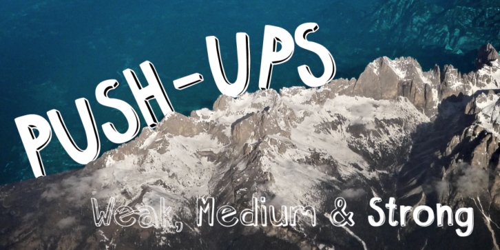 Push Ups font preview