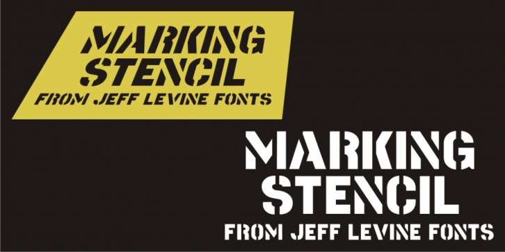 Marking Stencil JNL font preview