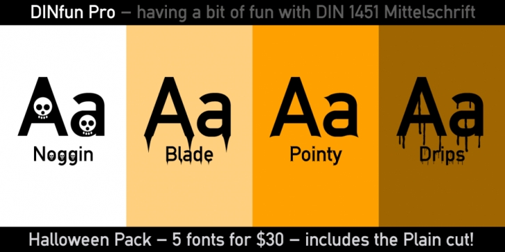 DINfun Pro Halloween font preview