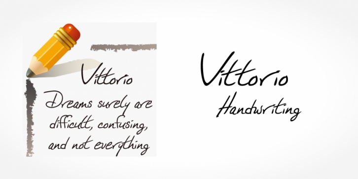 Vittorio Handwriting font preview