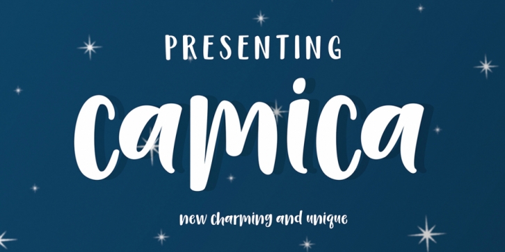 Camica font preview