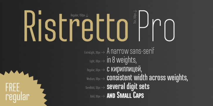 Ristretto Pro font preview
