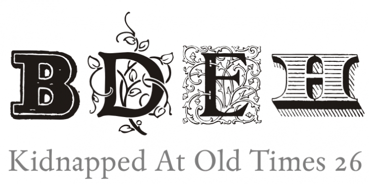 Kidnapped At Old Times font preview