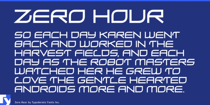 Zero Hour font preview