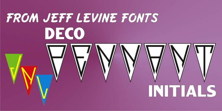 Deco Pennant Initials JNL font preview
