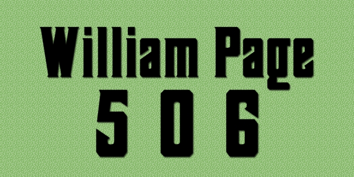 William Page 506 font preview