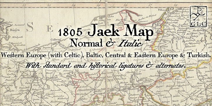 1805  Jaeck Map font preview