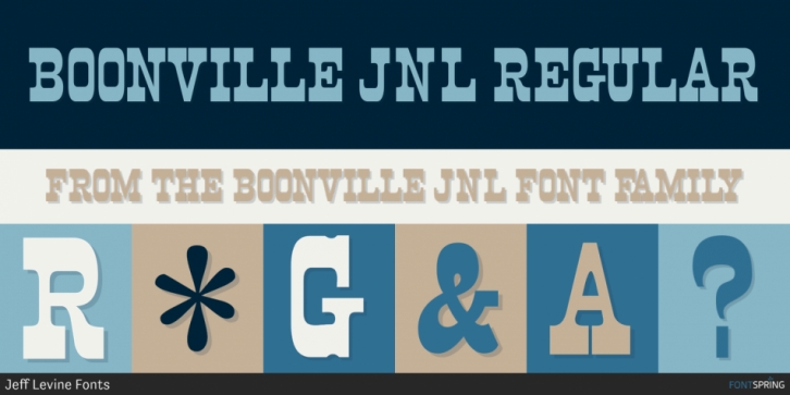 Boonville JNL font preview
