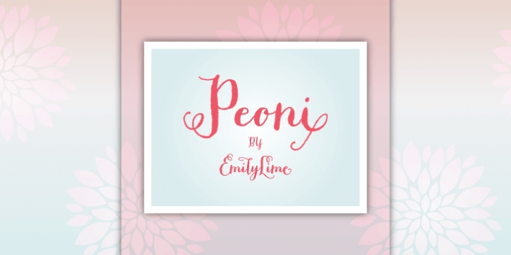 Peoni font preview