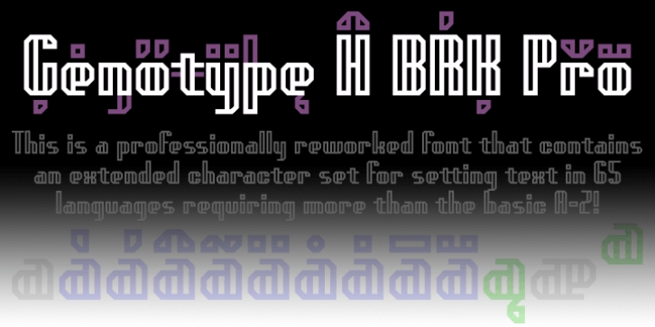 Genotype BRK Pro font preview