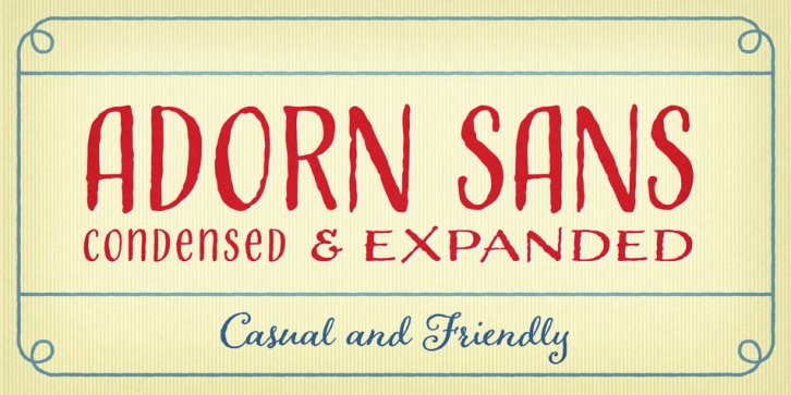 Adorn Condensed Sans font preview